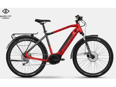 GHOST E-Teru Essential EQ High 27.5 elektromos kerékpár, lázas vörös/Metallic antracit fényes