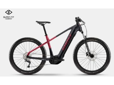 GHOST E-Teru Universal High 27.5 electric bike, black/metallic rust red gloss