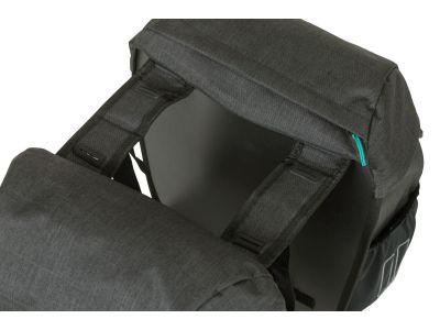 Basil DISCOVERY 365D DOUBLE BAG M Gepäckträgertasche, 18 l, schwarz meliert