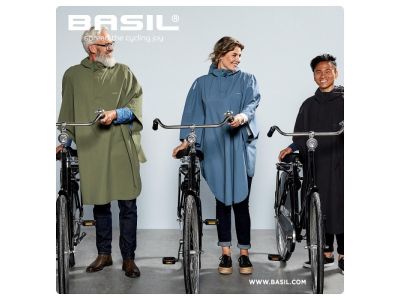 Basil HOGA bicycle poncho, olive green