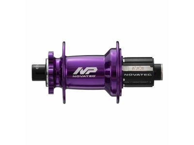 Novatec XD602SB/A-B12-ABG rear hub, 6-hole, 32-hole, 12x148 mm, Shimano HG, anodized purple, OEM