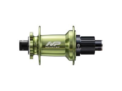Novatec XD602SB/A-B12-MS Boost zadní náboj, 32 děr, 12x148 mm, 6 děr, ořech Microspline, zelená, OEM