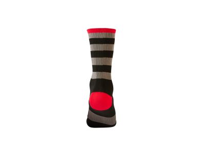 O&#39;NEAL STRIPE zokni, fekete/szürke/piros