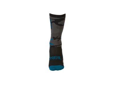 O&#39;NEAL CAMO ponožky, šedá/modrá/černá