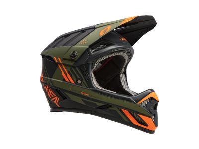 O&#39;NEAL BACKFLIP STRIKE Helm, schwarz/orange/oliv