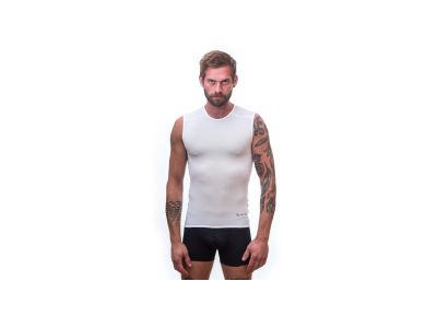 Koszulka bez rękawów Sensor COOLMAX AIR, biała