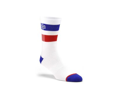 100% Flow Performance socks, white