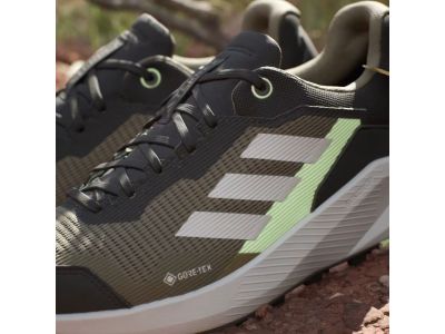 Pantofi adidas TERREX TRAIL RIDER GORE-TEX, Olive Strata/Wonder Silver/Green Spark