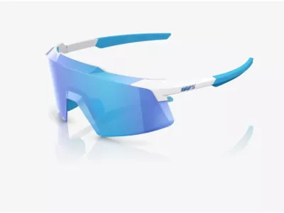 100% Aerocraft brýle, matte white/HiPER blue mirror