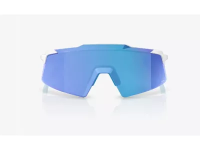 100% Aerocraft okuliare, matte white/HiPER blue mirror