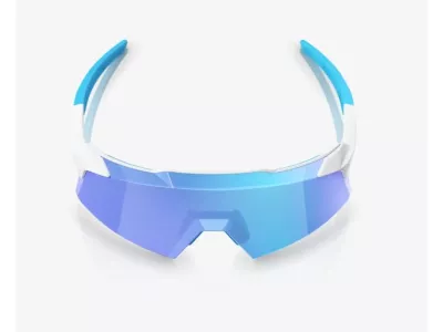 100% Aerocraft okuliare, matte white/HiPER blue mirror