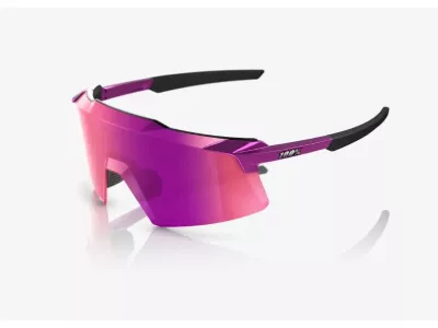 100% okulary Aerocraft, gloss fade purple chrome/fioletowe wielowarstwowe lustro