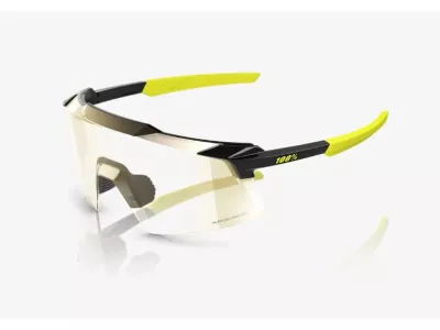 100 % Aerocraft-Brille, glänzendes Metallic-Schwarz/photochrom