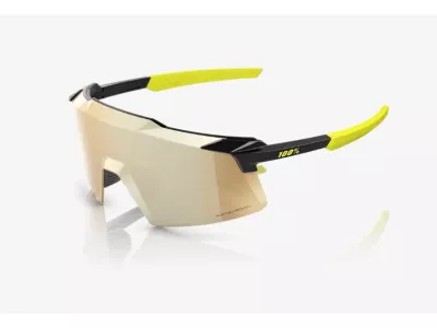 100% okulary lotnicze, błyszczące, metaliczne czarne/fotochromeowe