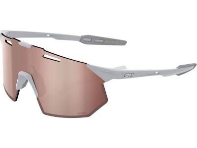 100% Hypercraft SQ glasses, Matte Stone Grey/HiPER Crimson Silver Mirror