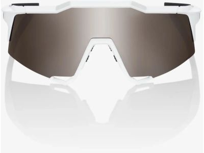 100 % Speedcraft-Brille, Mattweiß/HiPER-Silberspiegel