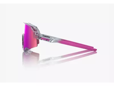 Ochelari 100% Slendale, oglindă multistrat lustruit gri translucid/violet