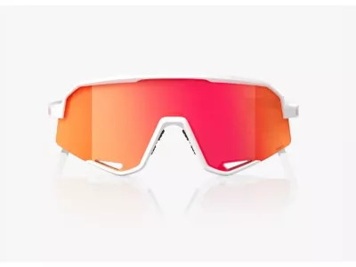 100 % Slendale-Brille, mehrschichtiger Spiegel in Mattweiß/HiPER-Rot