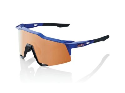 100 % Speedcraft-Brille, glänzendes Kobaltblau/HiPER-Kupferspiegel