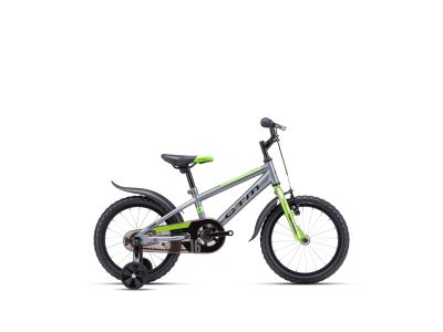 Bicicleta pentru copii CTM TOMMY 16, gri mat/lime