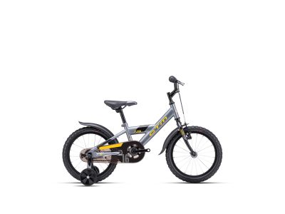 Bicicleta pentru copii CTM FLASH 16, gri/galben
