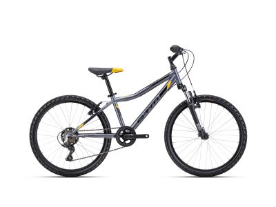 CTM BERRY 2.0 24 detský bicykel, matná tmavosivá/mango