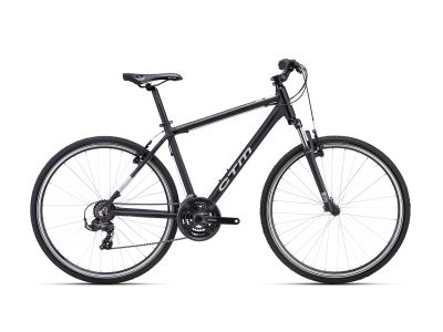 CTM TRANZ 1.0 28 bicykel, matná čierna/strieborná