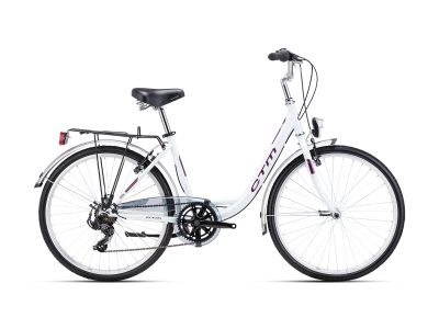 CTM OLIVIA 2.0 26 women&#39;s bike, pearl white/dark purple