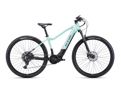 Bicicletă electrică pentru femei CTM RUBY Pro 29, negru mat/turcoaz perlat
