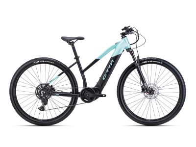 Bicicleta electrică pentru femei CTM RUBY X Pro 29, negru mat/turcoaz perlat