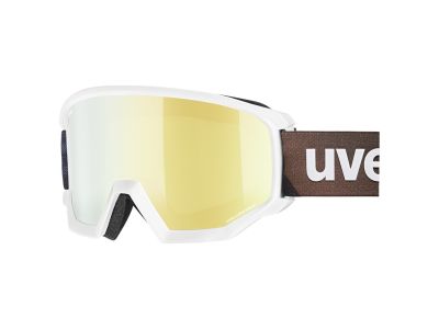 Brille uvex Athletic CV, weiß matt/gold-grün
