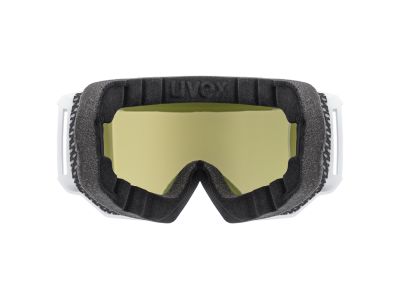 Brille uvex Athletic CV, weiß matt/gold-grün