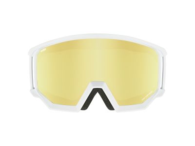 Brille uvex Athletic CV, weiß matt/gold-grün