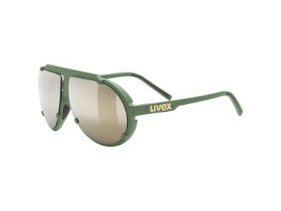uvex Esntl pina glasses, moss green matt/mirror gold