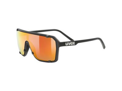 uvex Esntl epic Brille, schwarz matt/spiegelrot