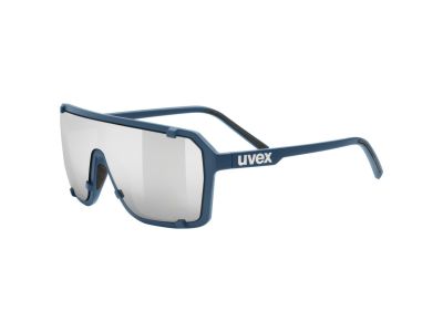 uvex Esntl epic glasses, blue matt/mirror silver