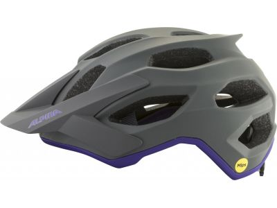 ALPINA APAX MIPS helmet, gray/purple