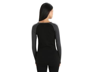 icebreaker 200 ZoneKnit™ Merino Thermal women&#39;s T-shirt, Jet heather/black