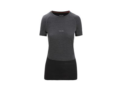 Damski T-shirt icebreaker 125 ZoneKnit™ Merino Blend, kruczoczarny/czarny