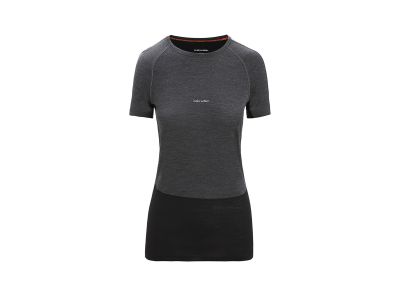 icebreaker 125 ZoneKnit™ Merino Blend Damen-T-Shirt, Jet Heather/Schwarz