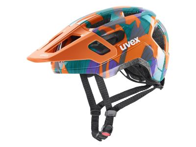 uvex React jr. helmet, papaya camo