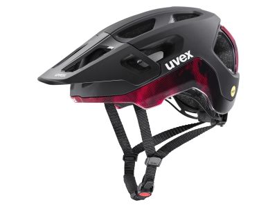 uvex React mips helma, black/ruby/red matt