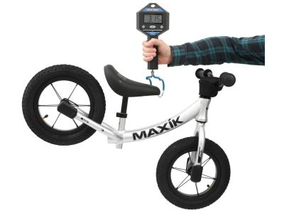Rowerek biegowy MAX1 Maxík Evo Lite, srebrno-czarny