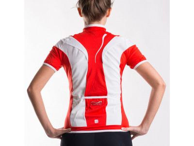 Damska koszulka rowerowa Sportful Anakonda 10 w kolorze czerwono-białym