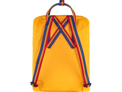 Plecak Fjällräven Kånken Rainbow, 16 l, ciepły żółty/tęczowy