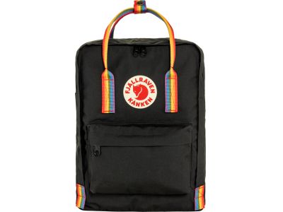 Fjällräven Kånken Rainbow hátizsák, 26 l, fekete/szivárványszínűmintás