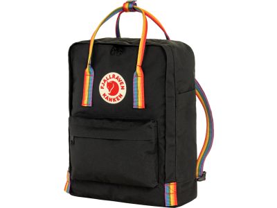 Fjällräven Kånken Rainbow backpack, 26 l, Black/Rainbow Pattern