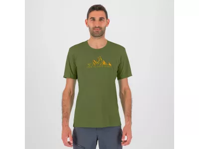 T-shirt z nadrukiem Karpos Loma, dżinsy zielony/błyszczący