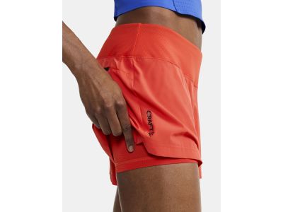 Craft ADV Essence 2in1 women&#39;s shorts, red