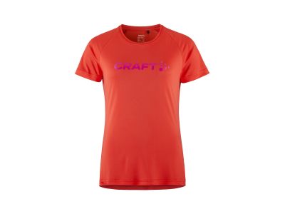 Damska koszulka t-shirt Craft CORE Essence Logo, czerwona